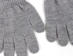 Name It grey melange fingervanter merinould